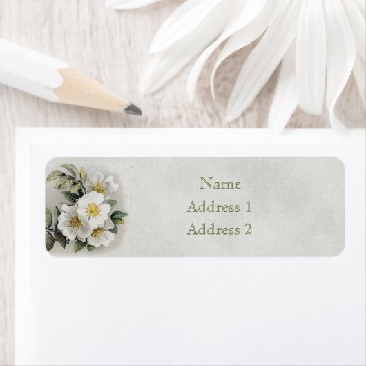  Apple Blossom Return-adreslabel Etiket (Insitu)