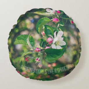 Apple blossom rond kussen