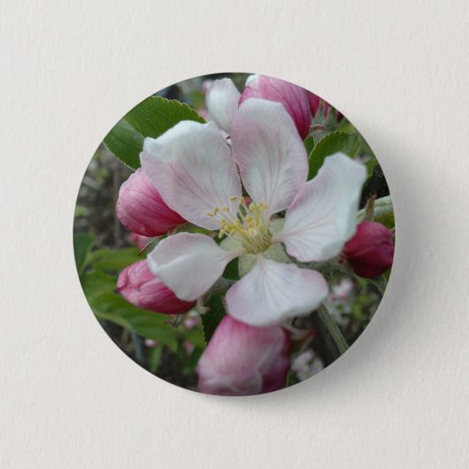 Apple Blossom Ronde Button 5,7 Cm (Voorkant)