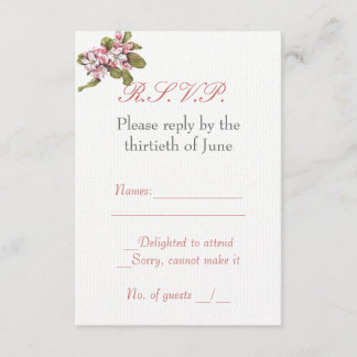 Apple Blossom RSVP-kaart RSVP Kaartje