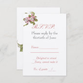  Apple Blossom RSVP-kaart RSVP Kaartje (Voorkant / Achterkant)
