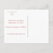 Apple Blossom Save-the-Date Aankondigingskaart (Achterkant)