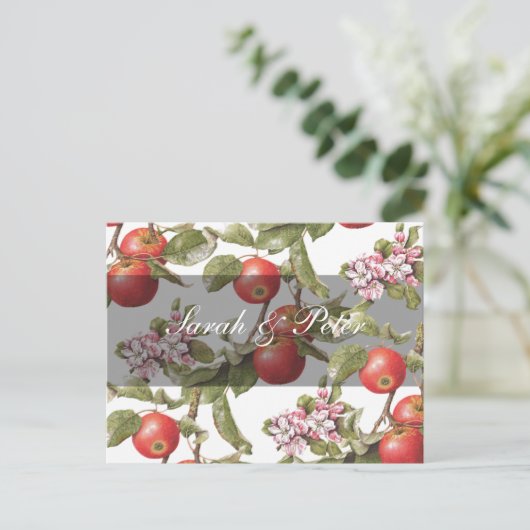 Apple Blossom Save-the-Date Aankondigingskaart (Staand voorkant)