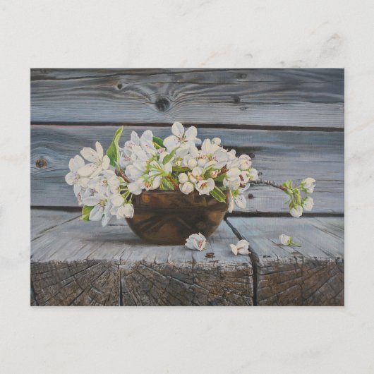Apple Blossom Still Life – Original Fine Art Print Briefkaart (Voorkant)