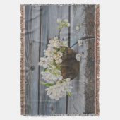 Apple Blossom Still Life – Original Fine Art Print Deken (Voorkant Verticaal)