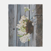 Apple Blossom Still Life – Original Fine Art Print Fleece Deken (Voorkant)