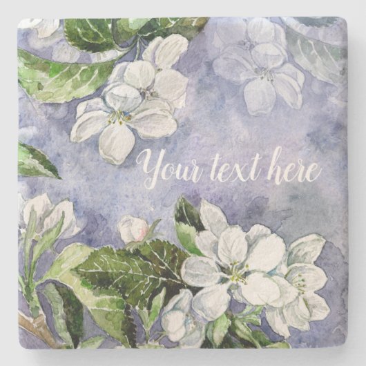 Apple blossom Stone Onderzetter (Voorkant)