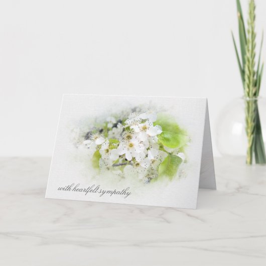 Apple Blossom Sympathie Bedankkaart (Voorkant)