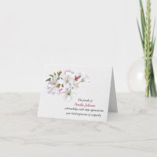 Apple Blossom Sympathie Bedankt Kaart