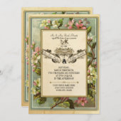 Apple Blossom, Tea Sined Typografie Kaart (Voorkant / Achterkant)