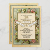  Apple Blossom, Tea Sined Typografie Kaart (Voorkant / Achterkant)