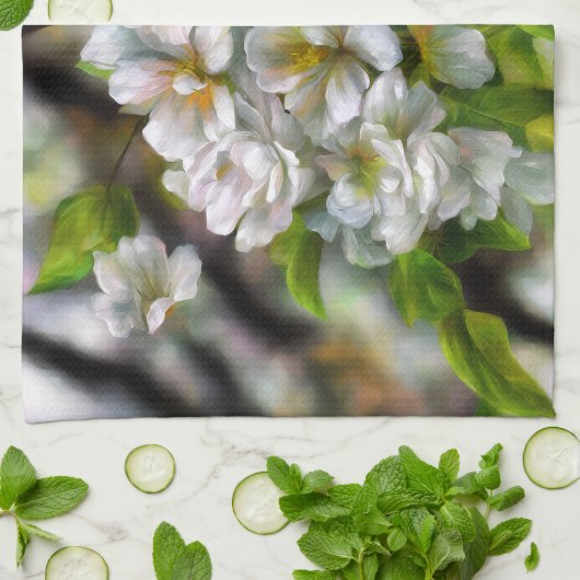 Apple Blossom Theedoek (Gevouwen)