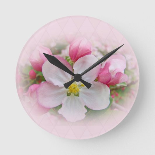 Apple Blossom Time Ronde Klok (Voorkant)