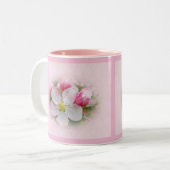 Apple Blossom Time Tweekleurige Koffiemok (Voorkant links)