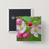 Apple Blossom Time Vierkante Button 5,1 Cm (Voorkant /achterkant)