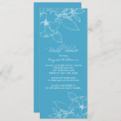 Apple Blossom Turquoise Bridal Shower Uitnodiging (Voorkant / Achterkant)