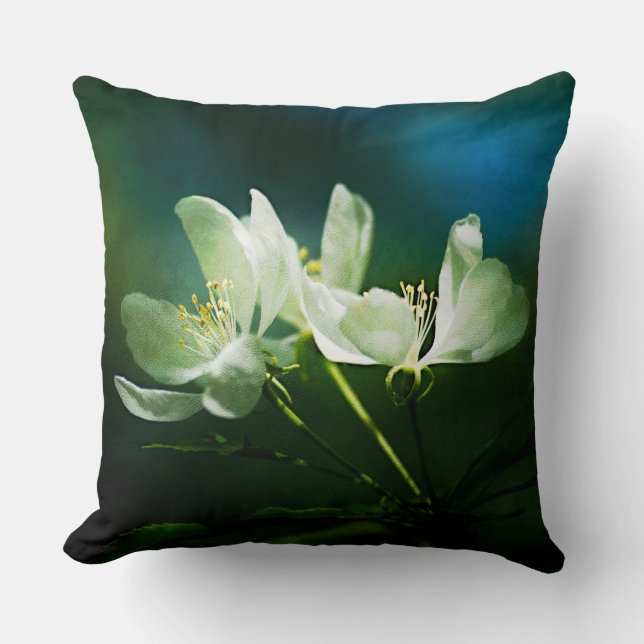 Apple Blossom - Twee bloemen Kussen (Voorkant)