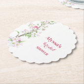 Apple Blossom Vrijgezellenfeest Gepersonaliseerd Kartonnen Onderzetters (Gekanteld)