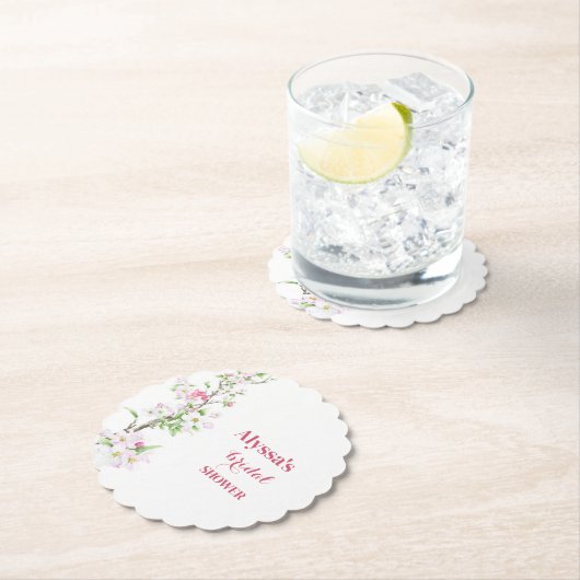 Apple Blossom Vrijgezellenfeest Gepersonaliseerd Kartonnen Onderzetters (Insitu)