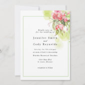 Apple Blossom Waterverf Pinks Garden Wedding Kaart (Voorkant)