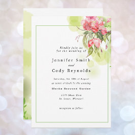 Apple Blossom Waterverf Pinks Garden Wedding Kaart