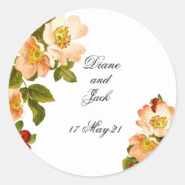 Apple Blossom Waterverf Stems Bruiloft Stickers