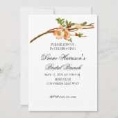 Apple Blossom Waterverf Stems Trouwdouche Kaart (Voorkant)