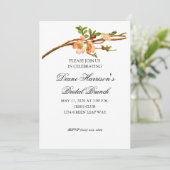 Apple Blossom Waterverf Stems Trouwdouche Kaart (Staand voorkant)