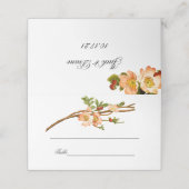 Apple Blossom Waterverf Stems Wedding Plaatskaartje (Buitenkant ongevouwen)