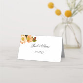 Apple Blossom Waterverf Stems Wedding Plaatskaartje (Achterkant)