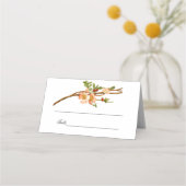 Apple Blossom Waterverf Stems Wedding Plaatskaartje (Voorkant)