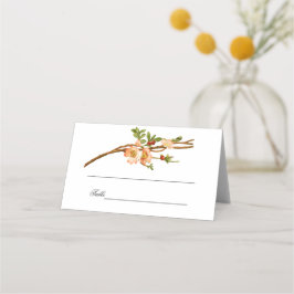 Apple Blossom Waterverf Stems Wedding Plaatskaartje