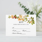 Apple Blossom Waterverf Stems Wedding RSVP Kaartje (Staand voorkant)