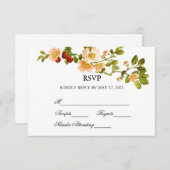 Apple Blossom Waterverf Stems Wedding RSVP Kaartje (Voorkant / Achterkant)