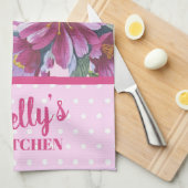 Apple Blossoms and Pink Polka Dots Kitchen Towel Theedoek (Quarter Fold)