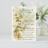 Apple Blossoms bruiloft uitnodiging (Staand voorkant)