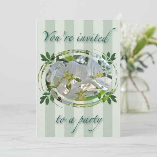 Apple Blossoms Feestuitnodiging Kaart (Staand voorkant)