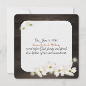 Apple Blossoms Gelofte Vernieuwing op Donker Hout Kaart (Voorkant)