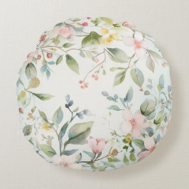 Apple blossoms inspired rond kussen