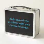 Apple Blue Metal Lunch Box (Achterkant)