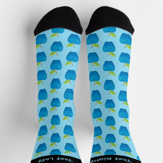 Apple Blue Pattern Socks Sokken (Top)