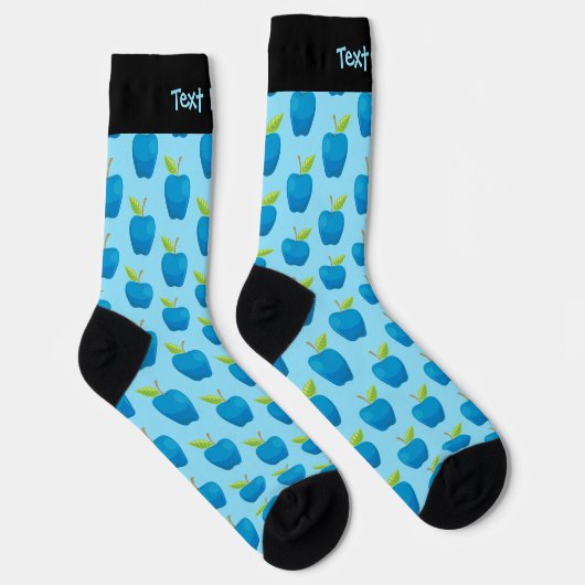 Apple Blue Pattern Socks Sokken (Rechts)