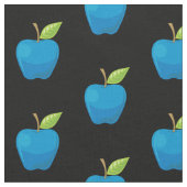 Apple Blue Pattern Stof (Close Up)