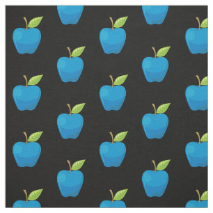 Apple Blue Pattern Stof