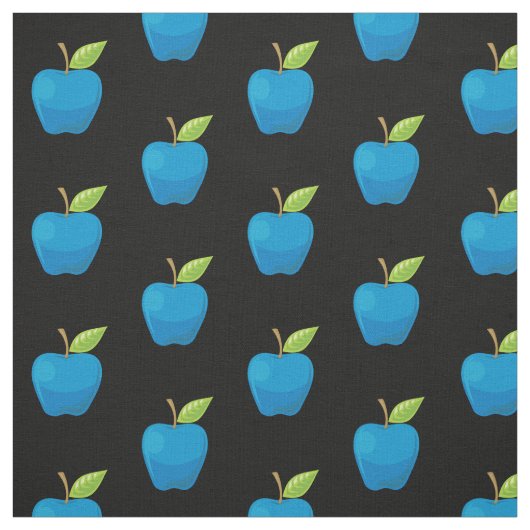 Apple Blue Pattern Stof (Swatch)