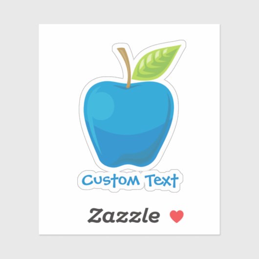 Apple Blue Sticker (Vel)