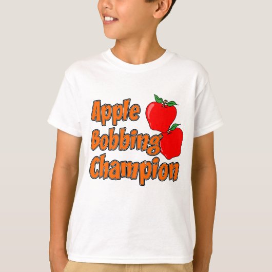Apple Bobbing Champion herfst Apple Cartoon T-shirt (Voorkant)