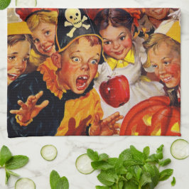 Apple Bobbing Gevaren - Grappige Halloween Decorat Theedoek