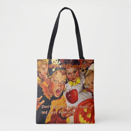 Apple Bobbing Gevaren | zoetekauw | Halloween Tote Bag (Voorkant)