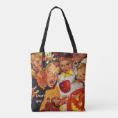 Apple Bobbing Gevaren | zoetekauw | Halloween Tote Bag (Achterkant)